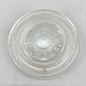 Vintage Atlas EDJ Seal Glass Canning Jar Lid Insert Clear Round Replacement